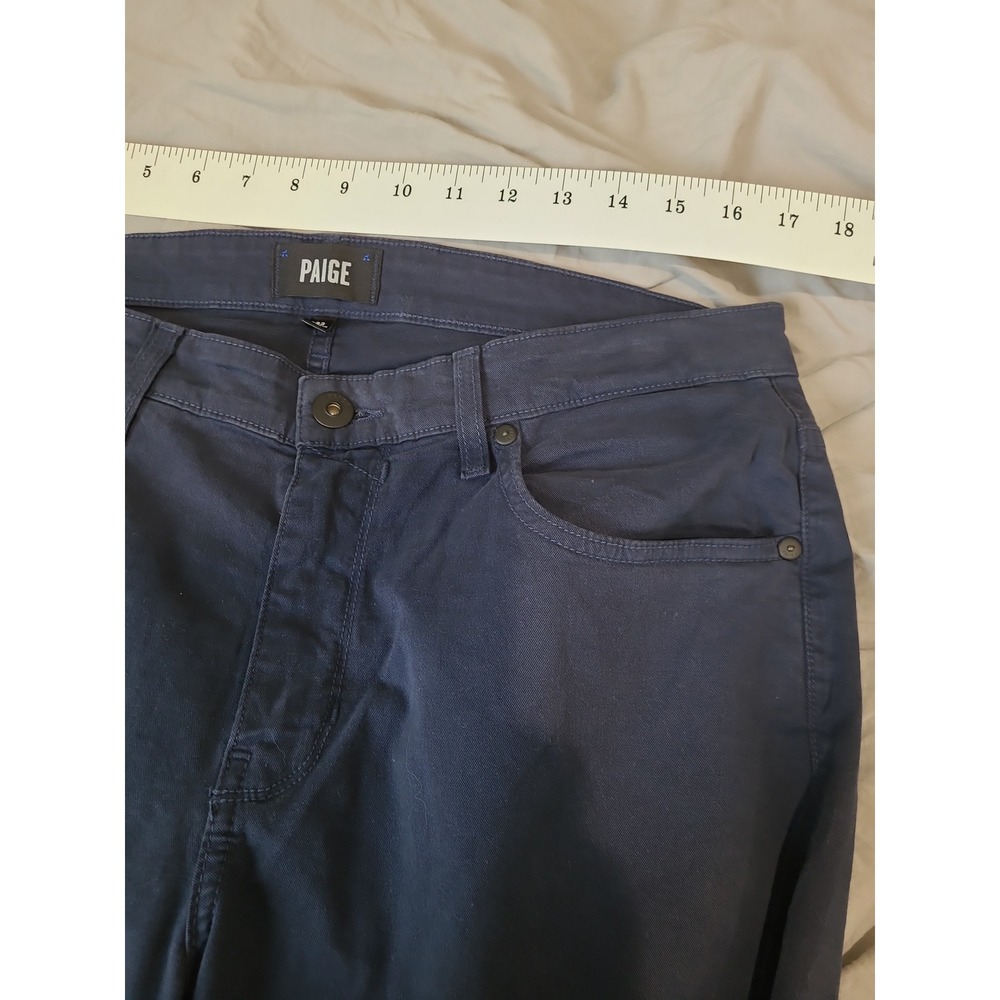 Paige Normandie Blue Cadet Men's SZ 33 straight leg jean w/stretch casual prep - Picture 9 of 12